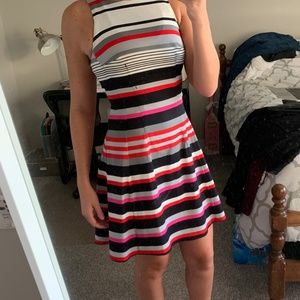 Nordstrom (Maggie London) Stripped High Neck Dress